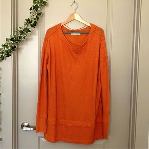 Free People oversized cozy coral sweater